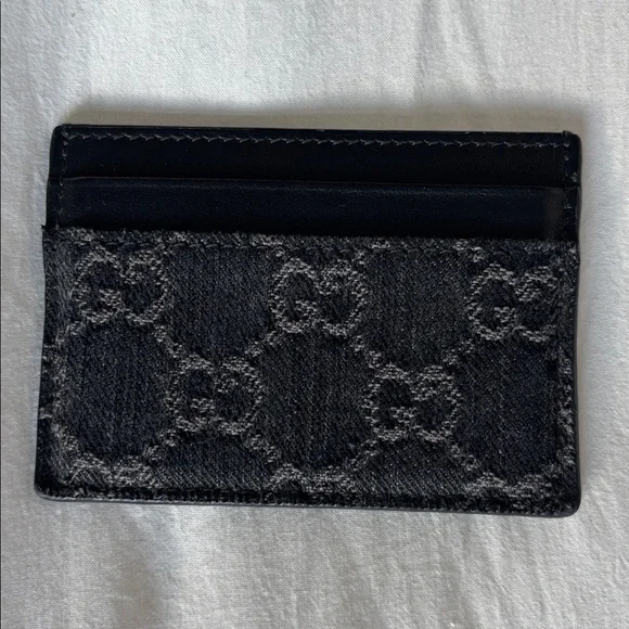 Gray denim Gucci 5 slot card holder - Picture 2 of 3
